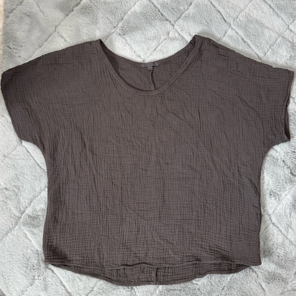 It Is Well Organic Gauze Short Sleeve Top Size Small Lagenlook Made In USA - Picture 9 of 11